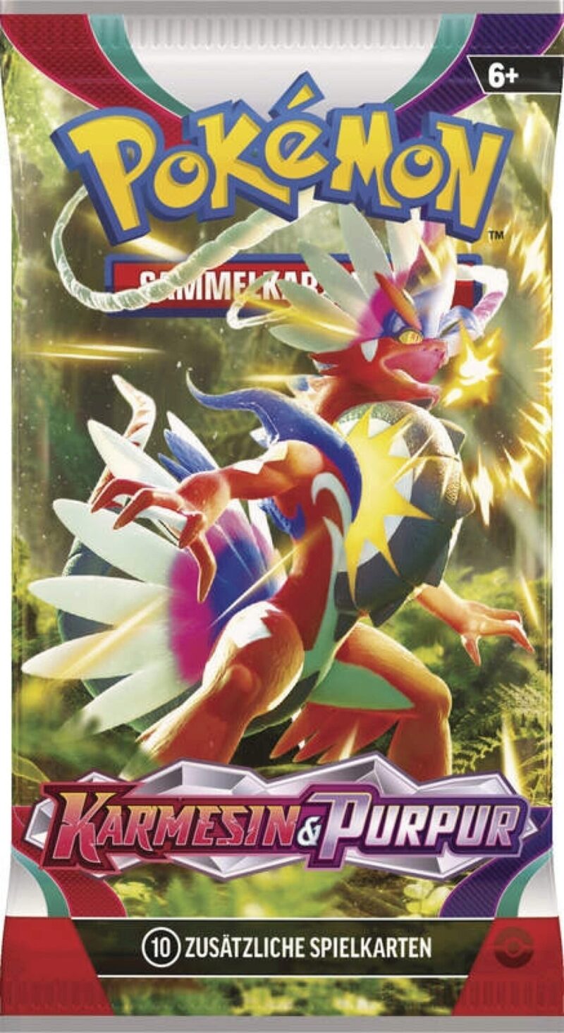 Pokemon Cards KAPU01 Karmesin & Purpur -  1 Booster (DE)