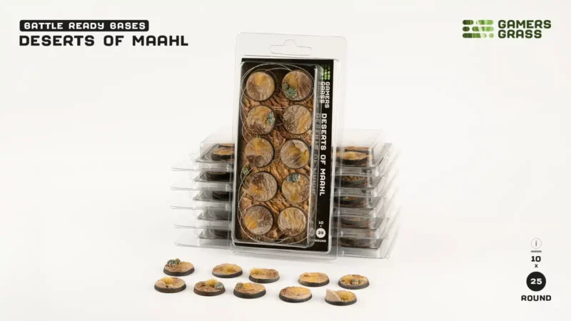 Deserts of Maahl Bases Round 25mm (x10)