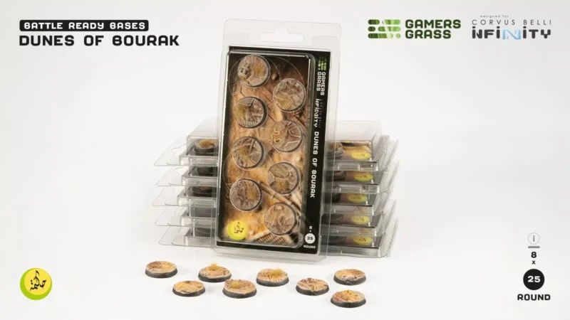 Dunes of Bourak Bases Round 25mm (x8)