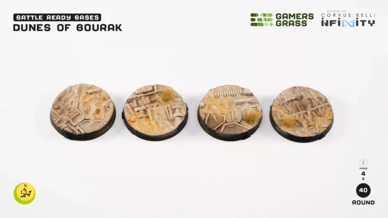 Dunes of Bourak Bases Round 40mm (x4) – Bild 2