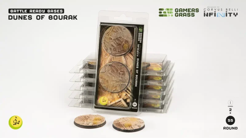 Dunes of Bourak Bases Round 55mm (x2)