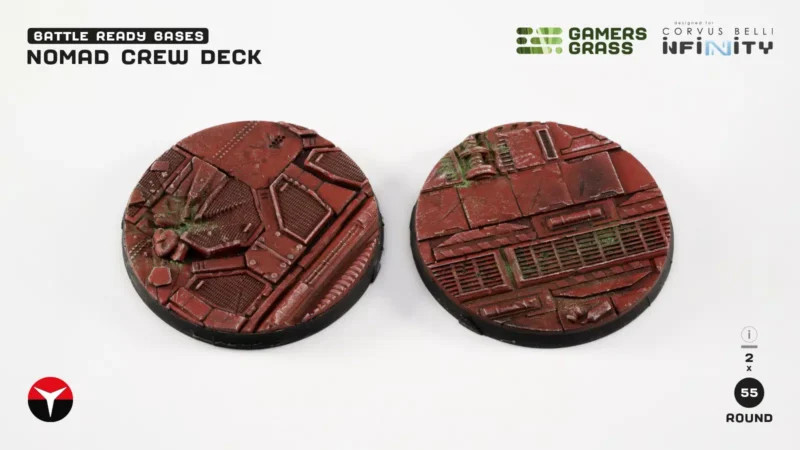 Nomad Crew Deck Bases Round 55mm (x2) – Bild 2