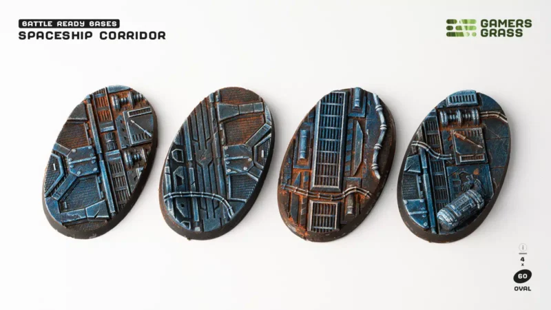 Spaceship Corridor Bases Oval 60mm (x4) – Bild 3