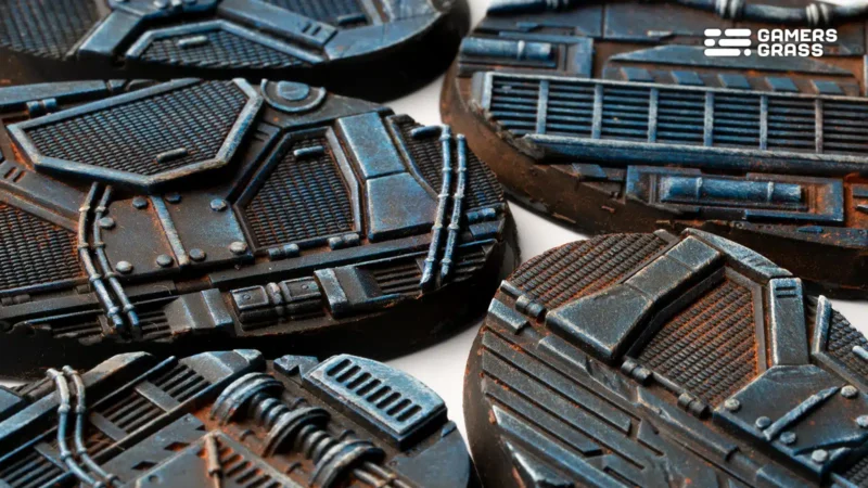 Spaceship Corridor Bases Oval 60mm (x4) – Bild 2