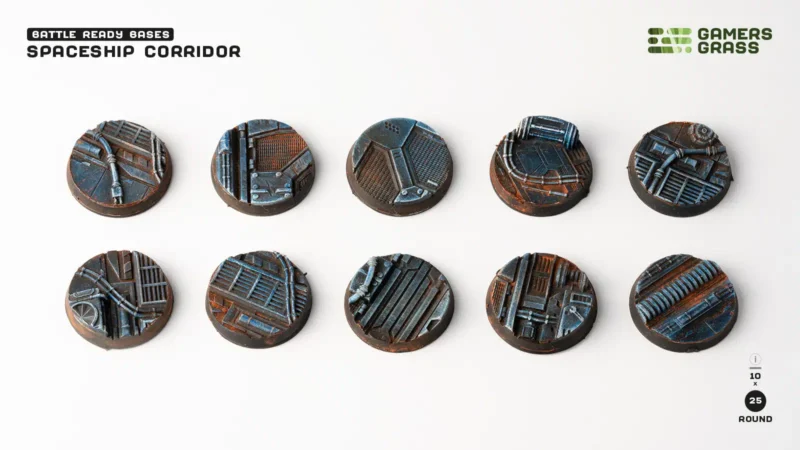 Spaceship Corridor Bases Round 25mm (x10) – Bild 2
