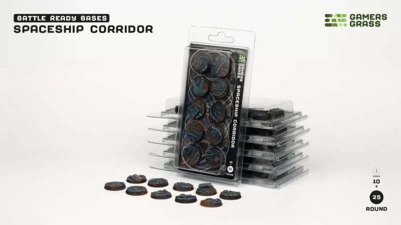 Spaceship Corridor Bases Round 25mm (x10)