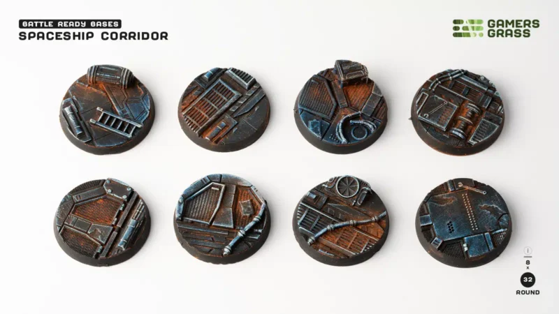 Spaceship Corridor Bases Round 32mm (x8) – Bild 2