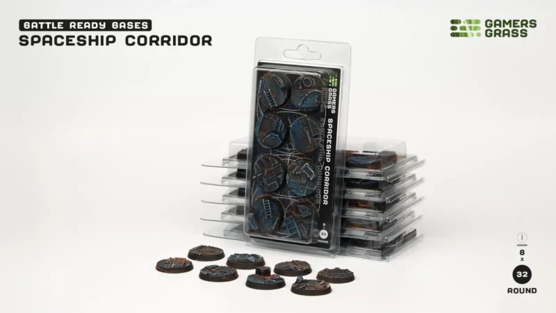 Spaceship Corridor Bases Round 32mm (x8)