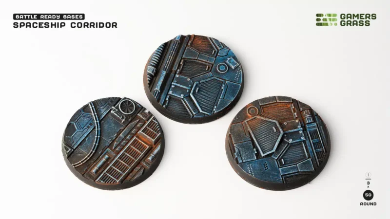 Spaceship Corridor Bases Round 50mm (x3) – Bild 2
