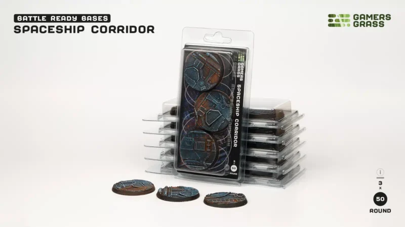 Spaceship Corridor Bases Round 50mm (x3)