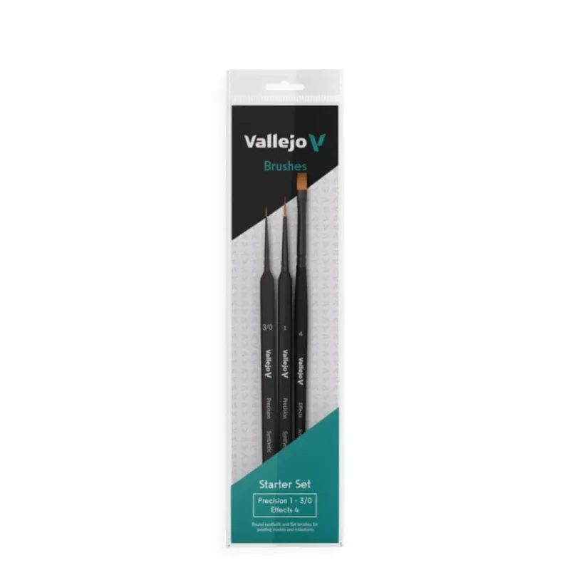 Starter Set I (Round No.1 & 3/0 Triangular Handle, Flat No.4 )