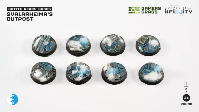 Svalarheima’s Outpost Bases Round 25mm (x8) – Bild 2