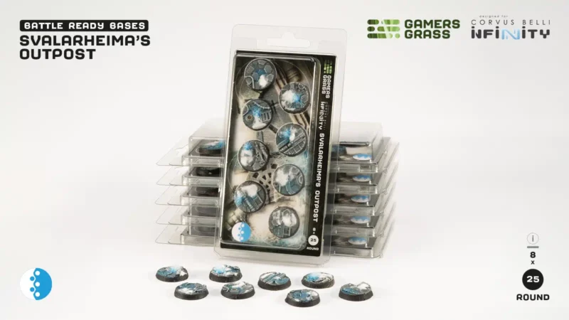 Svalarheima’s Outpost Bases Round 25mm (x8)