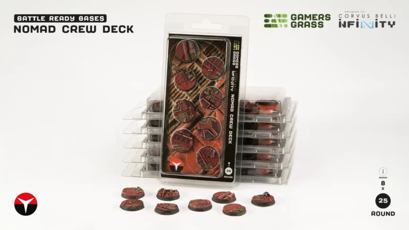 Nomad Crew Deck Bases Round 25mm (x8)