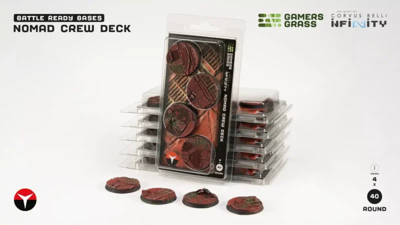 Nomad Crew Deck Bases Round 40mm (x4)