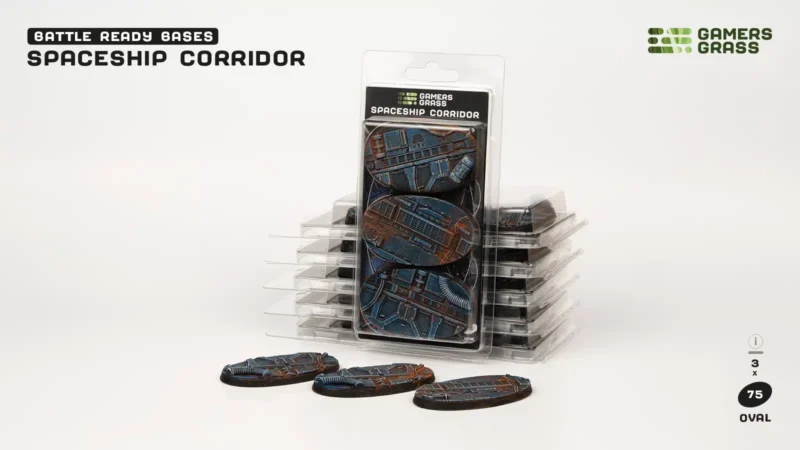 Spaceship Corridor Bases Oval 75mm (x3)