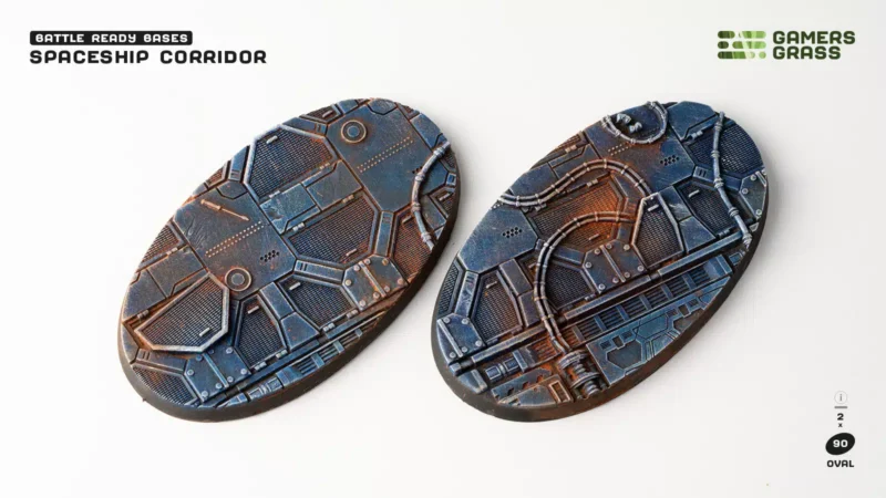Spaceship Corridor Bases Oval 90mm (x2) – Bild 2