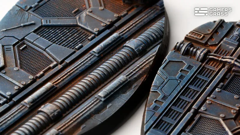 Spaceship Corridor Bases Oval 90mm (x2) – Bild 3