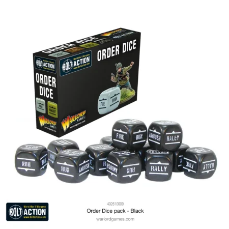 Bolt Action Orders Dice pack - Black