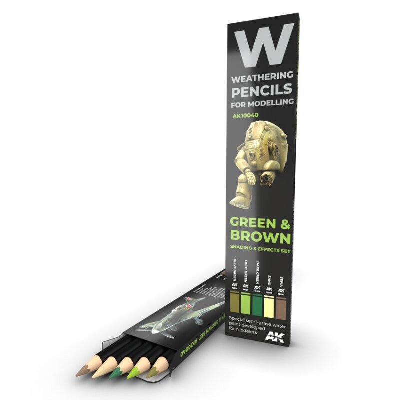 Green & Brown Shading & Effects Pencil Set